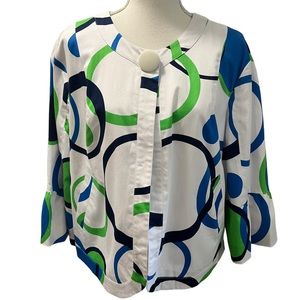 Multiples Multicolored Audrey Hepburn Inspired Crop Jacket XL